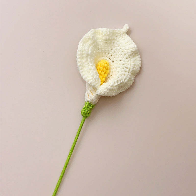 Mother's Day Gift Calla Lily Crochet Flower Handmade Knitted Flower Gift For Lover-ilovevango