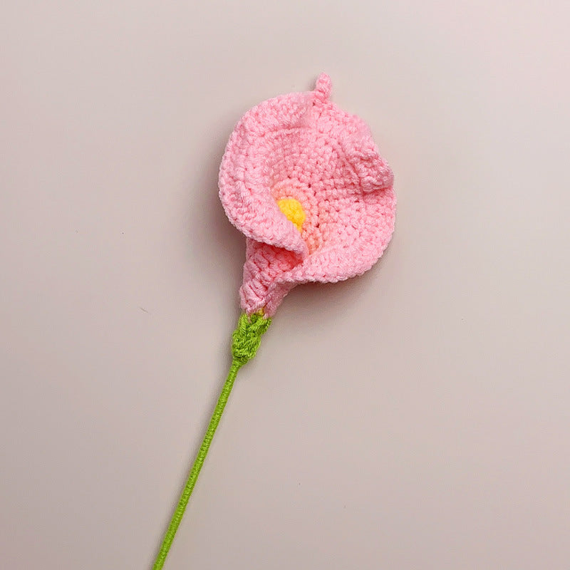 Mother's Day Gift Calla Lily Crochet Flower Handmade Knitted Flower Gift For Lover-ilovevango