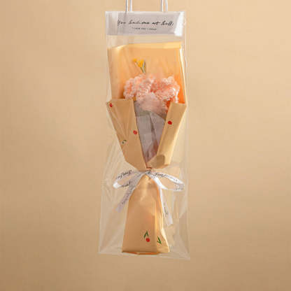 Mother's Day Gift Crochet Flowers Bouquet Handmade Knitted Tulip Carnation Bouquet With Light Strip Gift For Her-ilovevango