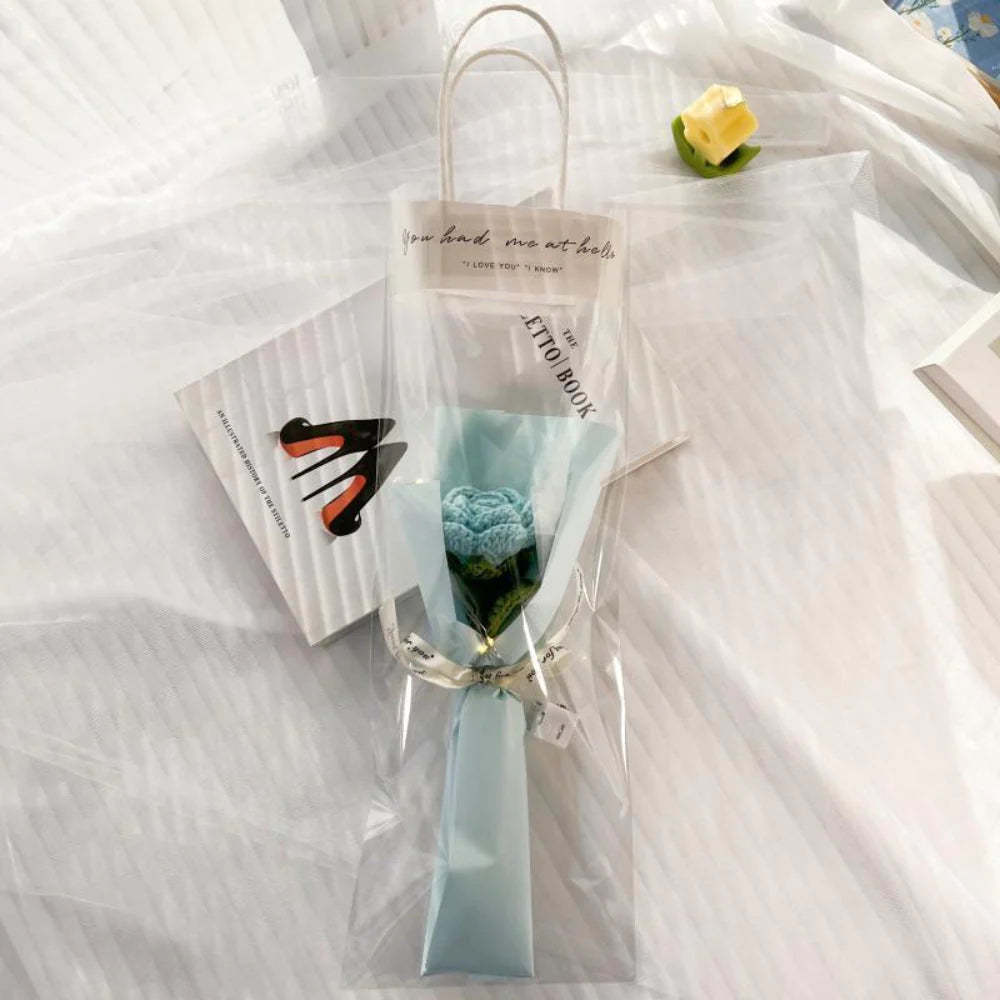 Mother's Day Gift 1pc Crochet Flower Handmade Knitted Flower With Light Strip Gift For Lovers-ilovevango