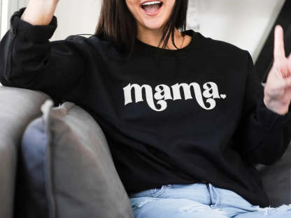 Mama Sweatshirt, Mama Est Sweatshirt, Mothers Day Gift, Cool Mom, First Mothers Day Gift, Personalized Gift, Mom Life Shirt, New Mom Gift-ilovevango