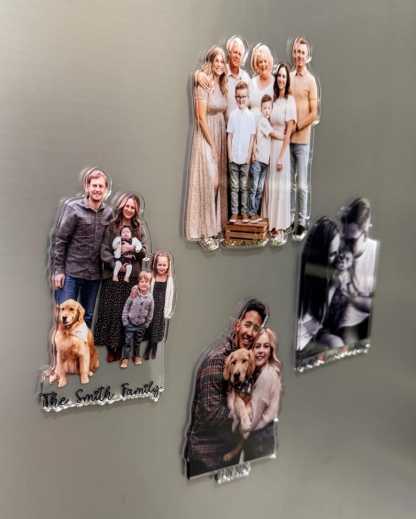 Custom Acrylic Family Photo Magnet, Personalized Family Picture Fridge Magnets
