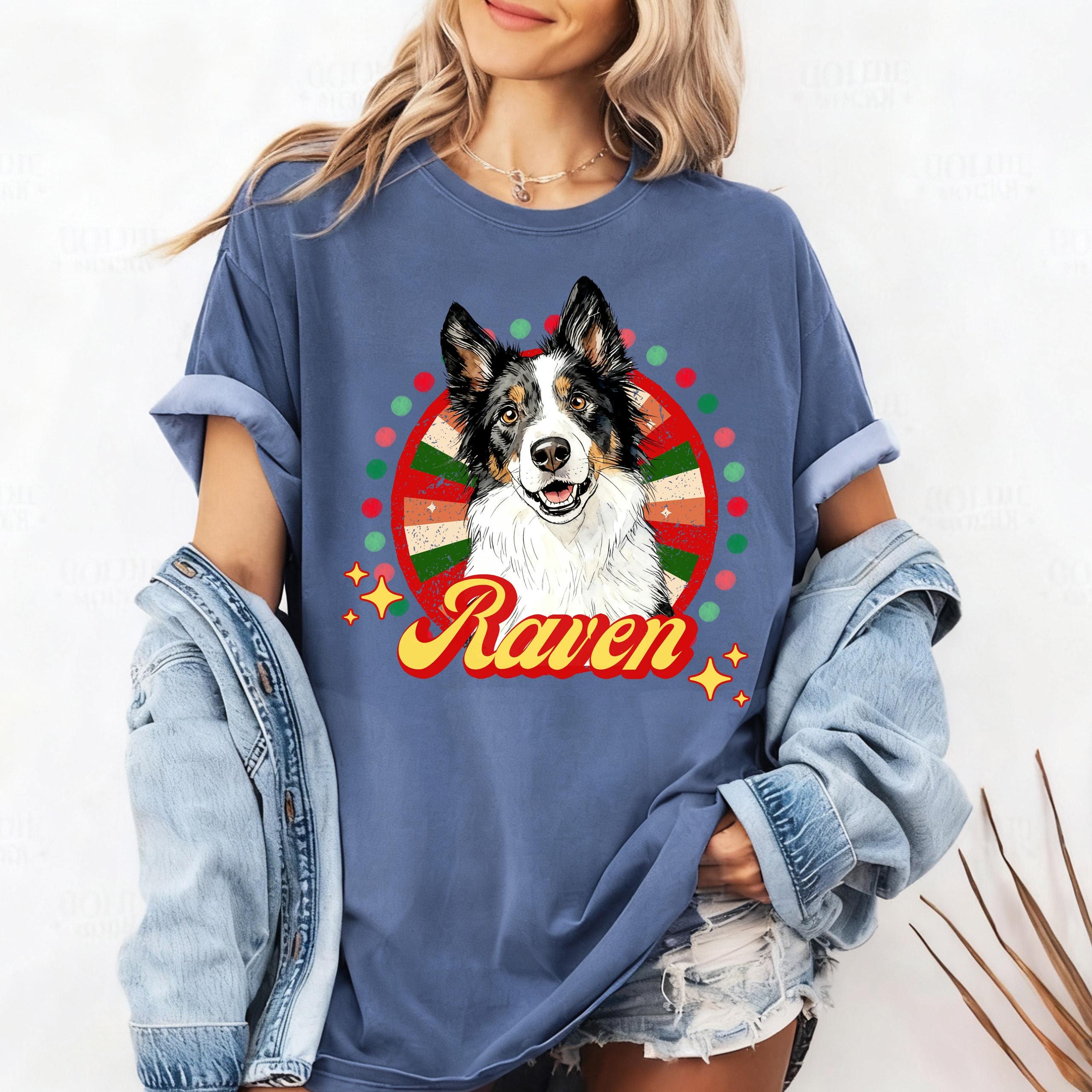 Custom Pet Christmas T-Shirt Sweatshirt Using Pet Photo + Name