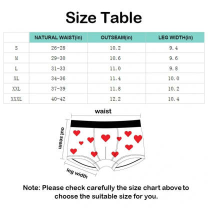 Custom Face Men's Boxer Kiss Lip Gift For Him Couple Style Underwear, Birthday Gifts for Husband, Waistband Text Boxer Gift-ilovevango