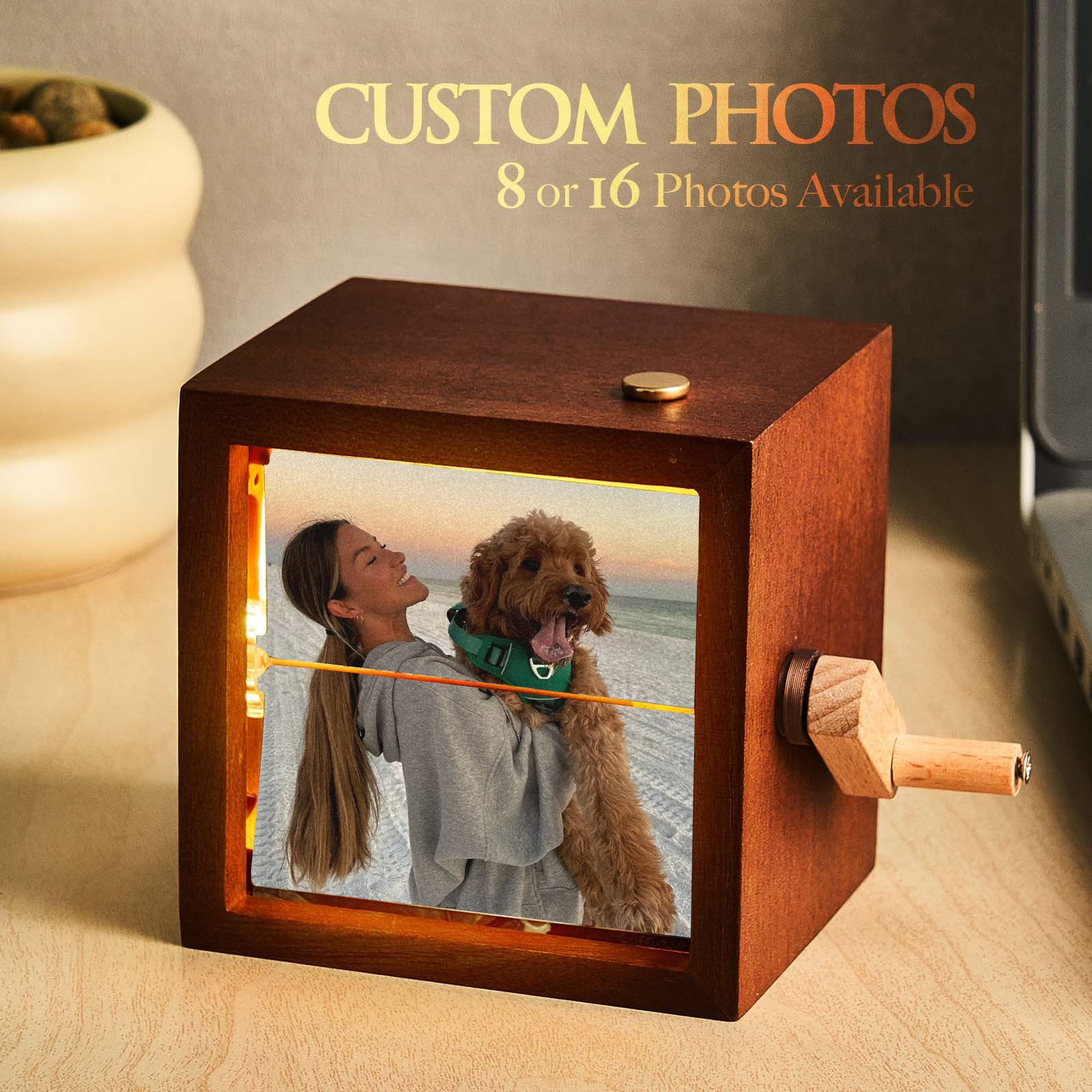 Custom Photos Hand-Crank Flipbook Box