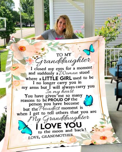 Custom Granddaughter Blanket Gift from Grandma-Unique Gifts