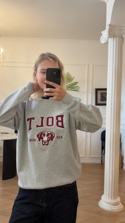 PetFiestas® Custom Pet Varsity Style Embroidered Sweatshirt Hoodie T-shirt