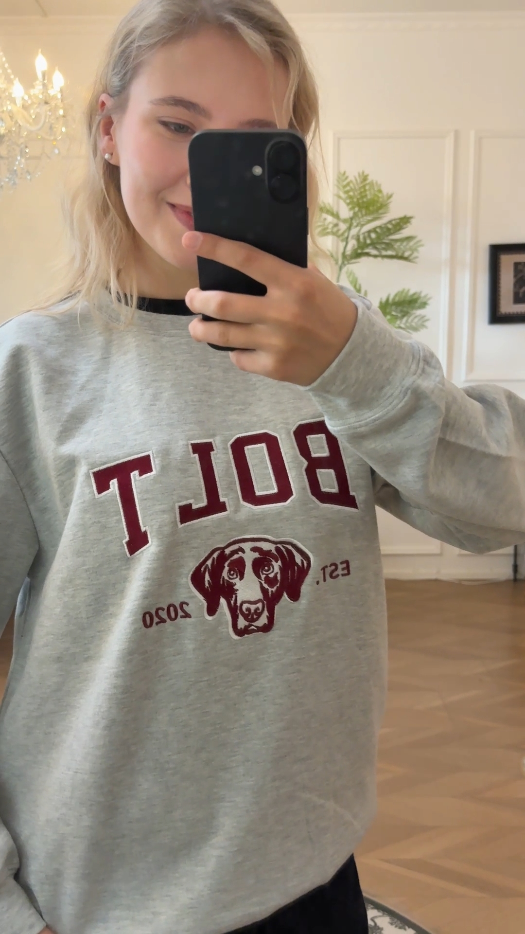 PetFiestas® Custom Pet Varsity Style Embroidered Sweatshirt Hoodie T-shirt