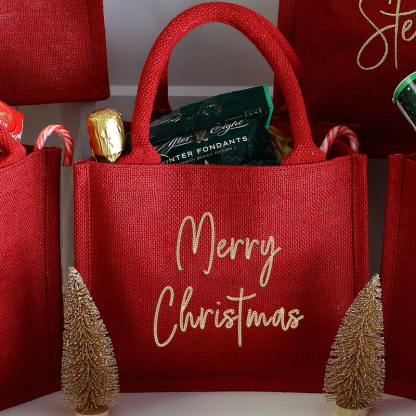 Merry Christmas Embroidery Gift Bag