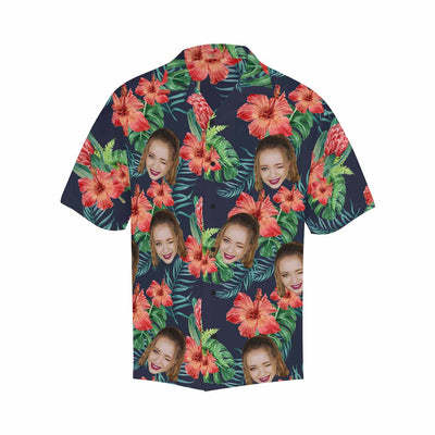 Custom Face Hawaiian Shirt Photo Hawaiian Shirt for Husband Personalized Hawaiian Shirt Photo Tropical Aloha Shirt Birthday Vacation Party Gift-ilovevango