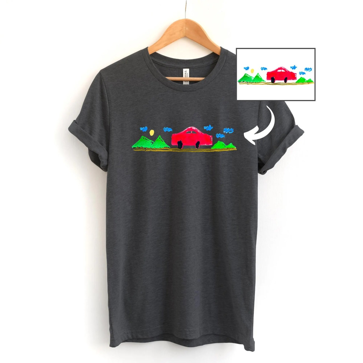 Custom Kids Drawing Sweatshirt – Personalized Art Hoodie, Unique Gift for Mom, Dad, or Grandparents