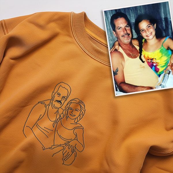 Custom Embroidered Photo Portrait Sweatshirt