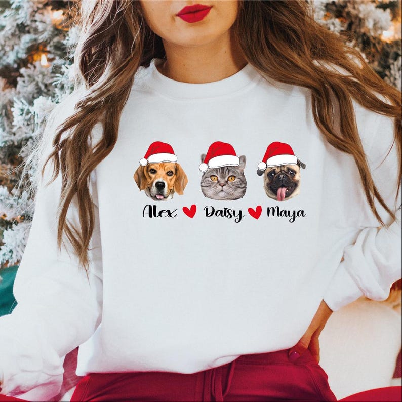 Personalized Christmas Dog Sweatshirt – Funny Holiday Dogs Shirt, Xmas Dog Sweater