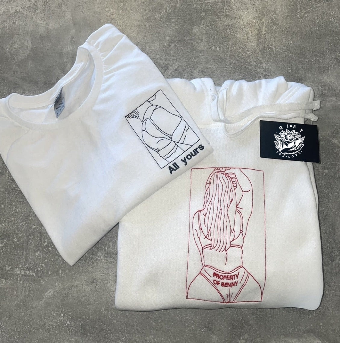 Custom Embroidered Sweatshirt – Personalized Sexy Portrait Gift for Him 💕🔥