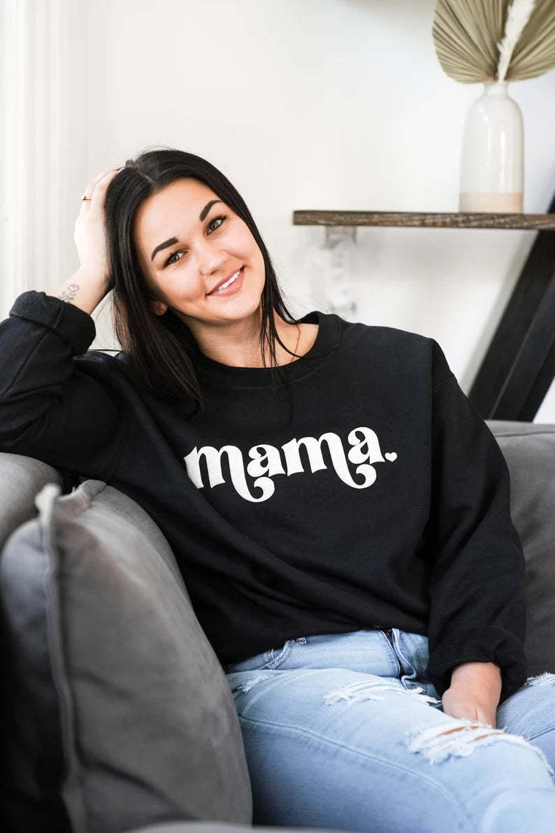 Mama Sweatshirt, Mama Est Sweatshirt, Mothers Day Gift, Cool Mom, First Mothers Day Gift, Personalized Gift, Mom Life Shirt, New Mom Gift-ilovevango