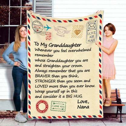 Letter Blanket To Granddaughter When You Feel Overwhelmed Christmas Gift