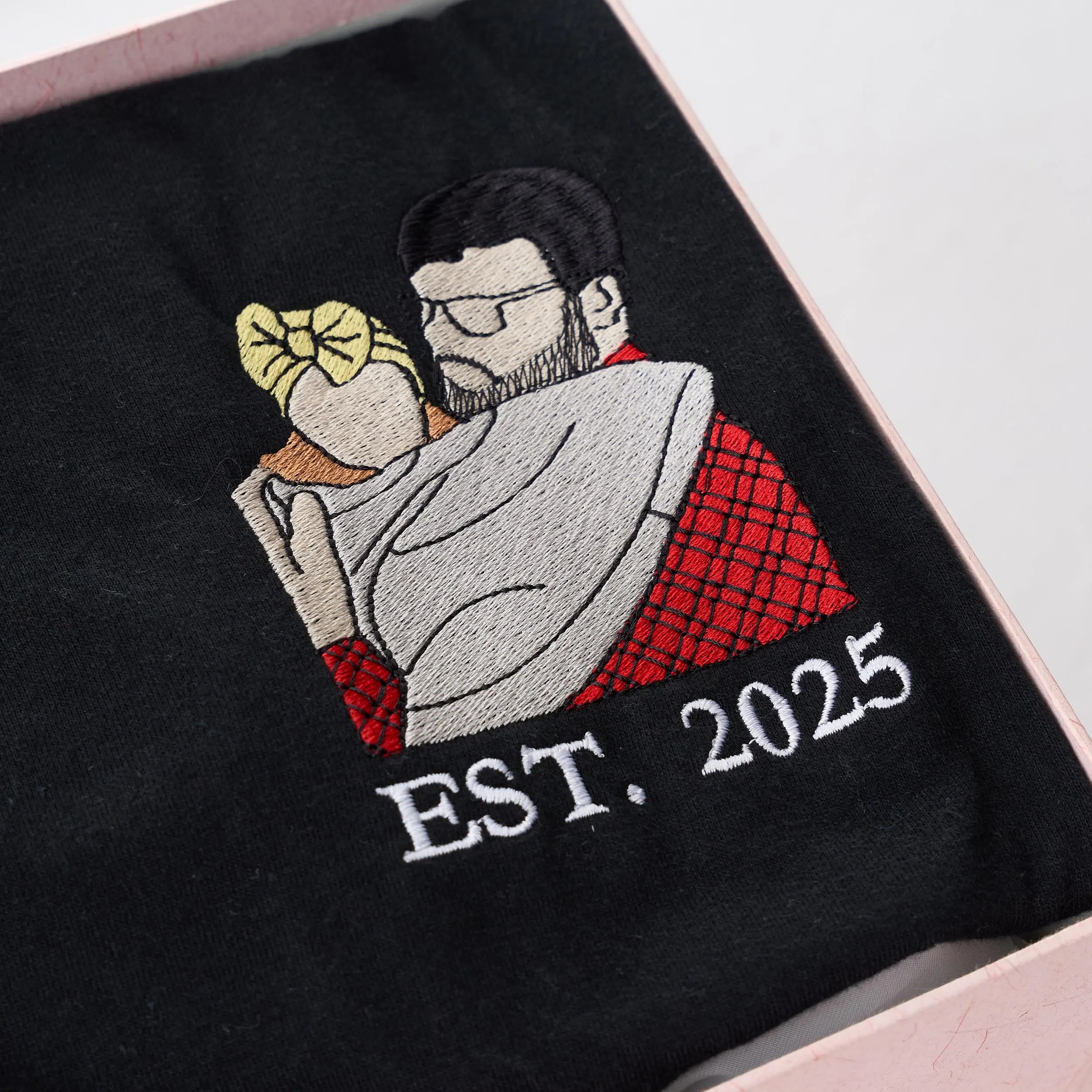 Custom Embroidered Photo Portrait Sweatshirt For dad,papa,papà,papá,pai