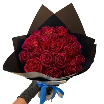 💕Glitter Rose Bouquet💕Couple Glitter Everlasting Rose Bouquet (Never Wither)