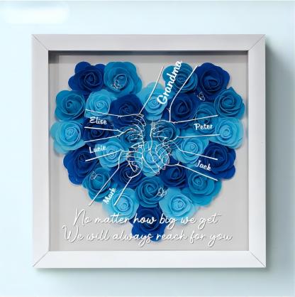 All Happy Families Resemble One Another - Family Personalized Custom Flower Shadow Box