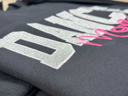 Personalized Glitter Embroidered Sports Mom Sweatshirt