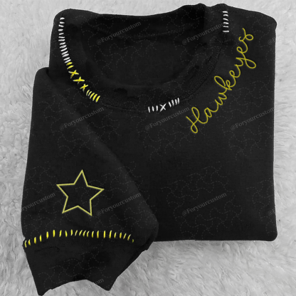 VINTAGE CUSTOM CREW-Custom Embroidered Hand Distressed Crew Neck Sweatshirt