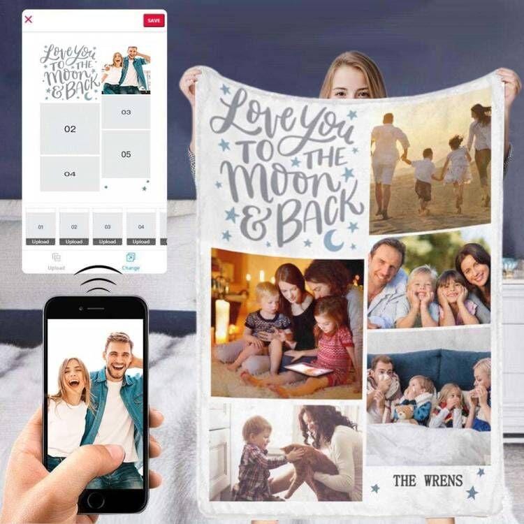 Custom Photo&Text Warm Ultra-Soft Micro Fleece Blanket-ilovevango