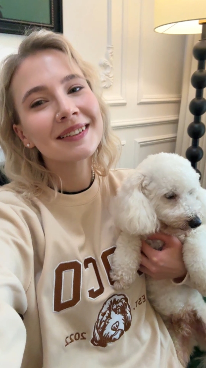 PetFiestas® Custom Pet Varsity Style Embroidered Sweatshirt Hoodie T-shirt