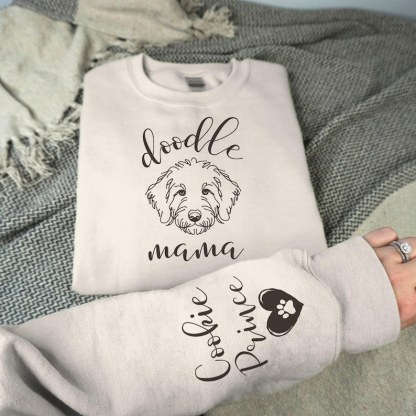 Custom Dog Mama Sweatshirt with Dog Photo, Dog Photo Printed Hoodie T-shirt