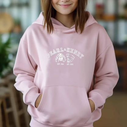 Personalized Pet Photo Embroidered Pet College Sweatshirt/Hoodie T-shirt