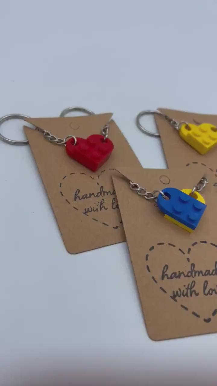 Brick Heart Keychain Set-ilovevango