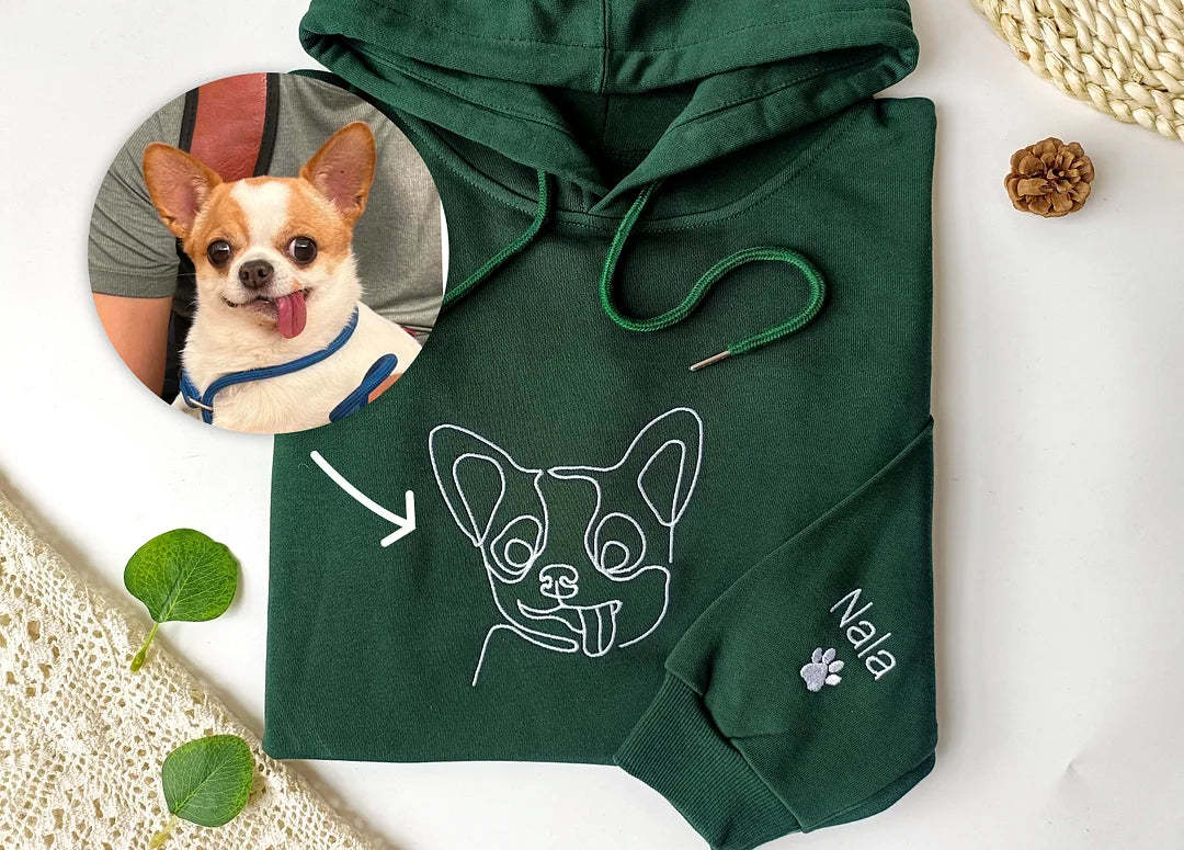 Personalized Pet Embroidered Center Sweatshirt