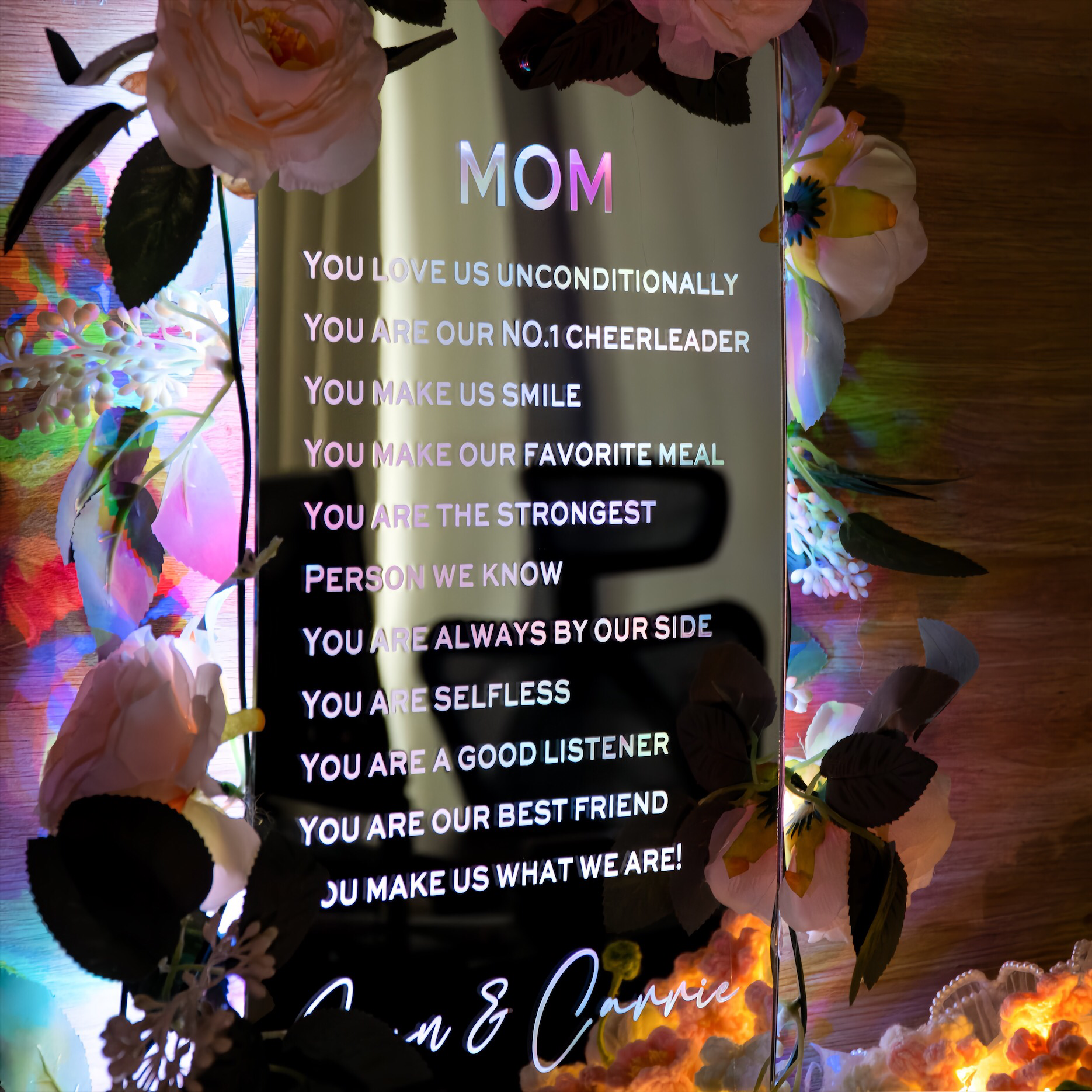 Reasons why I love you Mom- Personalized Light Up Mirror