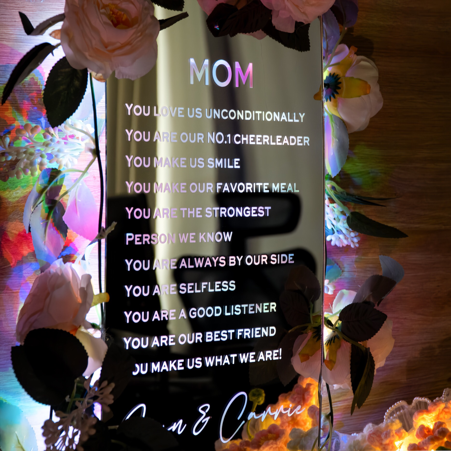 Reasons why I love you Mom- Personalized Light Up Mirror