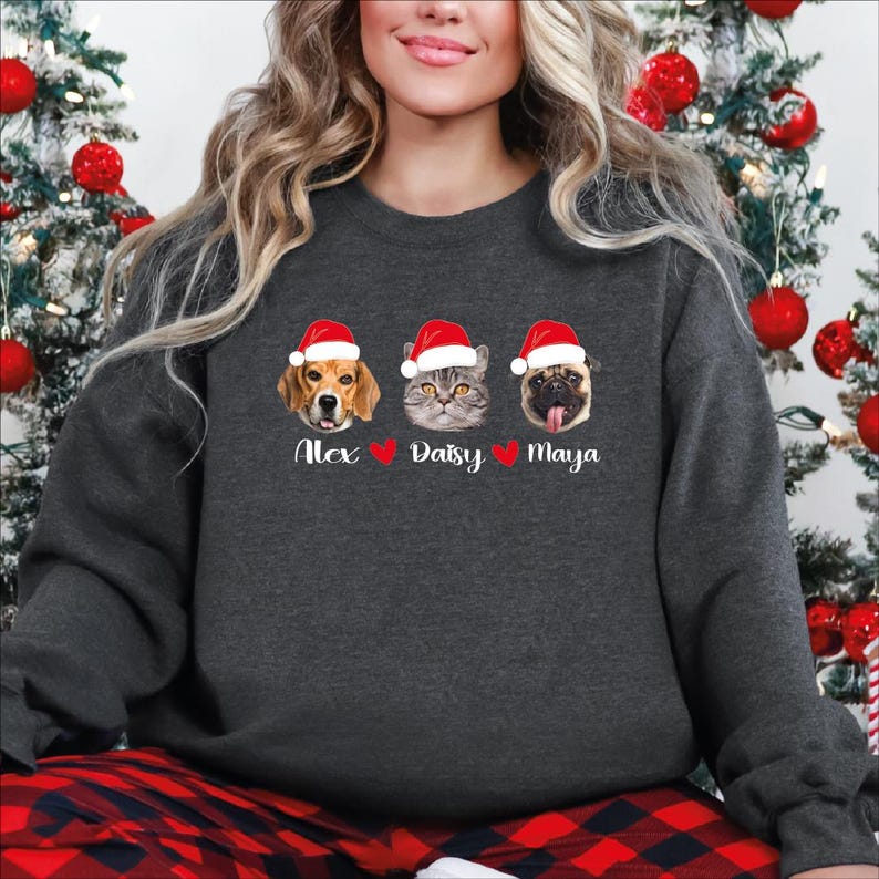 Personalized Christmas Dog Sweatshirt – Funny Holiday Dogs Shirt, Xmas Dog Sweater