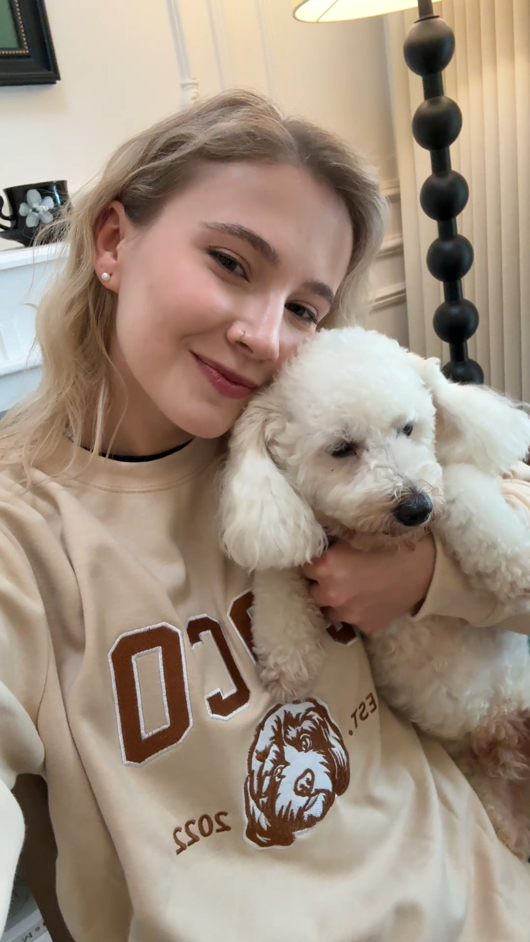 PetFiestas® Custom Pet Varsity Style Embroidered Sweatshirt Hoodie T-shirt