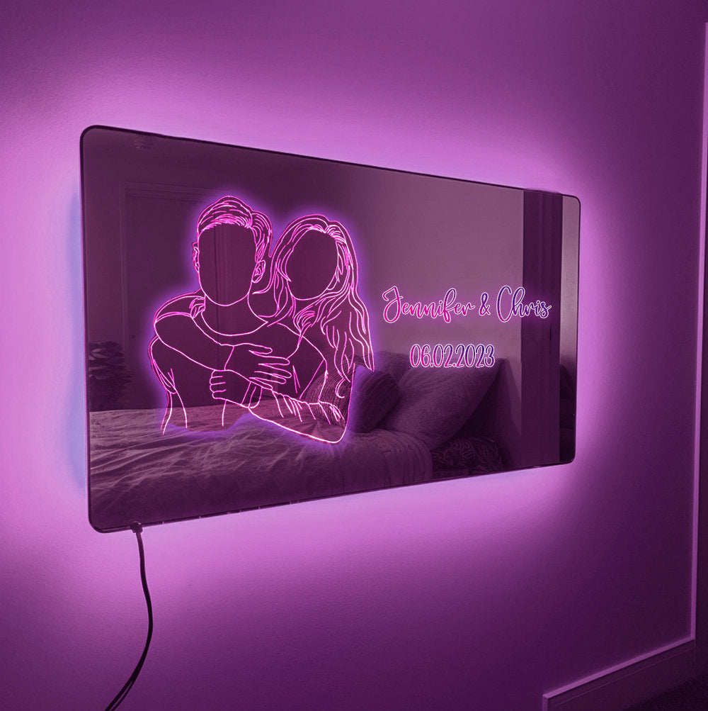 🔥Hot Sale🔥Personalized Photo &Name Mirror - Christmas Gift For Lover