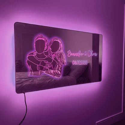 🔥Hot Sale🔥Personalized Photo &Name Mirror - Christmas Gift For Lover