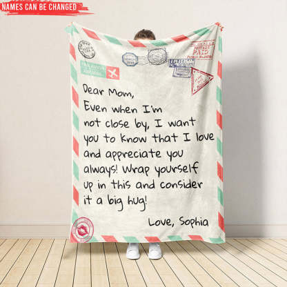 Personalized Family Letter Blanket Gift For Birthday Gifts For Her/Him