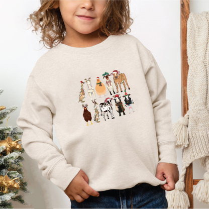 Custom Farm Animal Christmas Sweatshirt – Perfect Holiday Gift for Farm Animal Lovers
