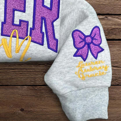 Custom Embroidered Glitter Cheer Mom T-shirt&Sweatshirt  , Cheer Mom Gift