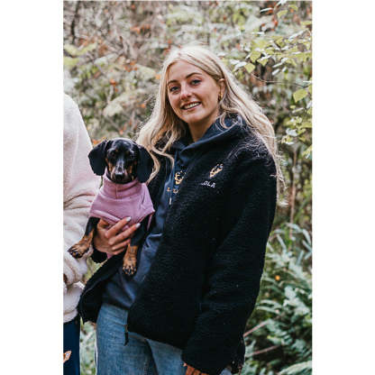 Personalized Embroidered Pet Portrait Recycled Sherpa Jacket Zip-up Jacket