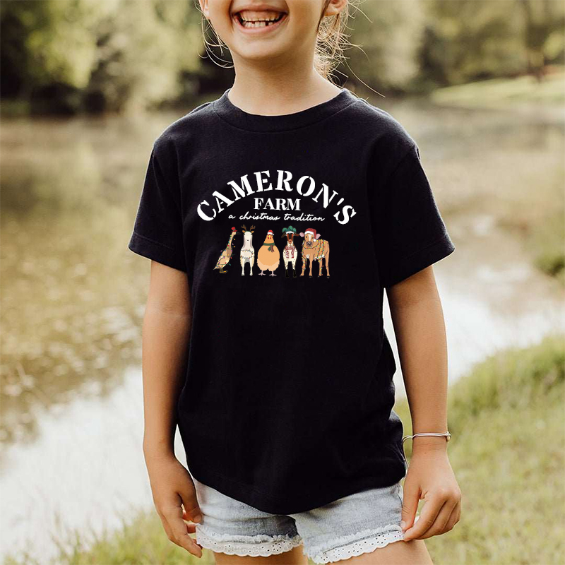 Custom Text and Farm Animals Christmas Sweatshirt – Perfect Holiday Gift for Farm Animal Lovers