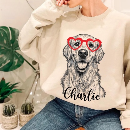Custom Pet Valentine's Day Shirt, Custom Dog Cat Graphic Tee Sweatshirt Hoodie