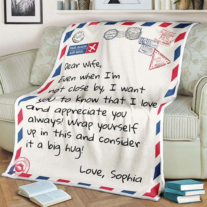 Personalized Family Letter Blanket Gift For Birthday Gifts For Her/Him