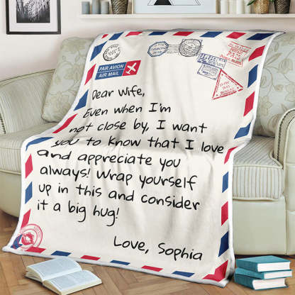 Personalized Family Letter Blanket Gift For Birthday Gifts For Her/Him