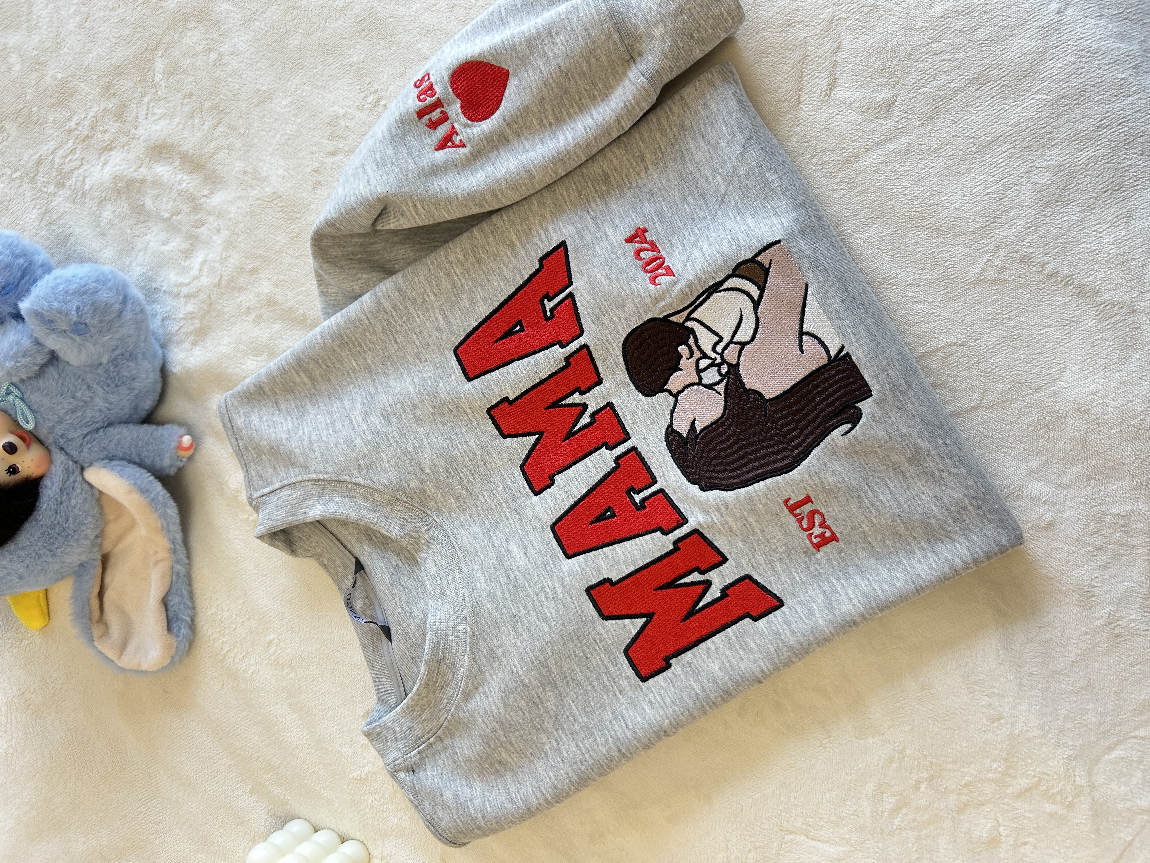 Custom Dad Photo Embroidery with nickname T-shirt/ Sweatshirt /Hoodie