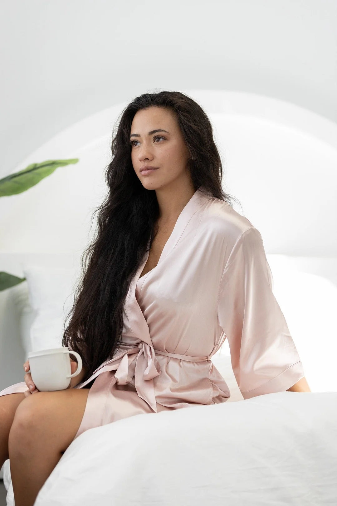 Customized Embroidered Pajamas Satin Robe-Gift For Mom And Wife