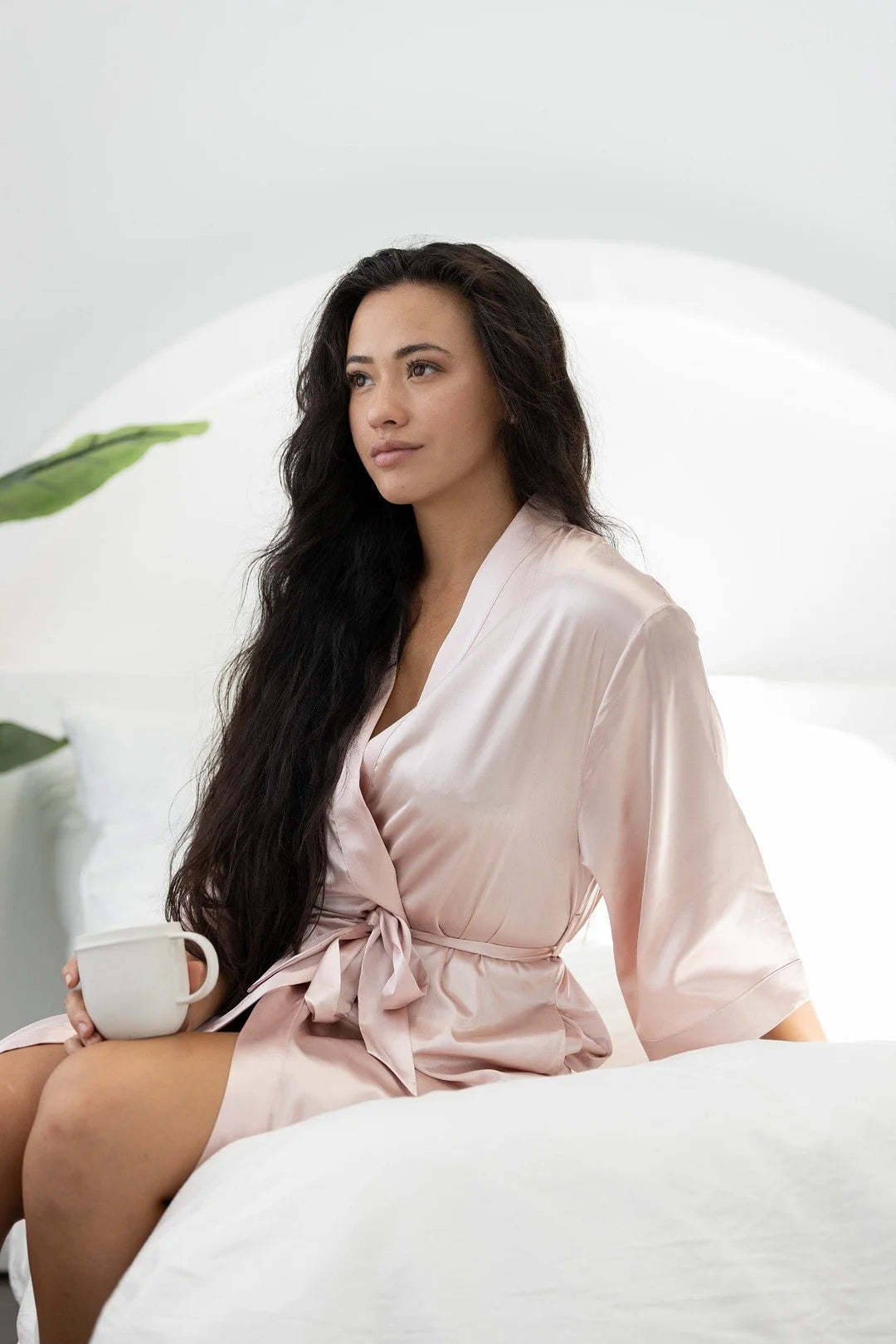 Customized Embroidered Pajamas Satin Robe-Gift For Mom And Wife