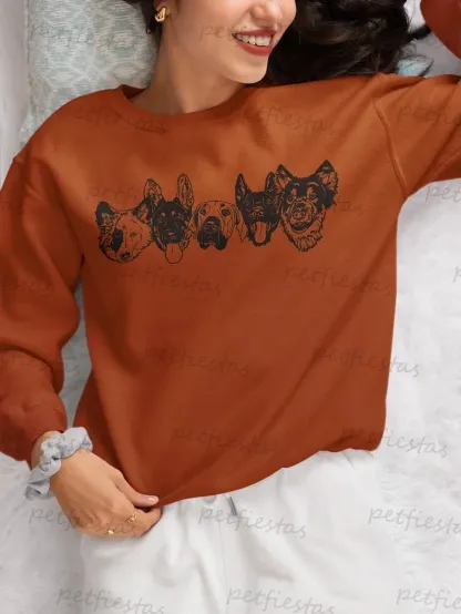 Custom Pet Photo + Name Printing T-shirt Custom Dog Cat Graphic Tee Sweatshirt Hoodie