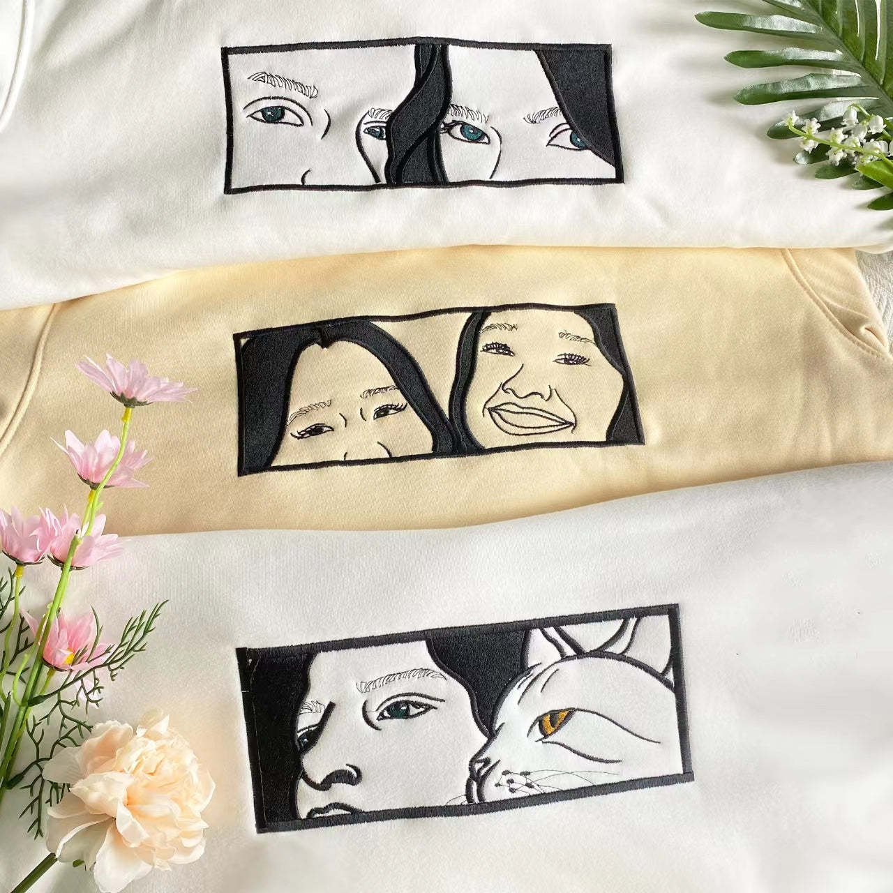 Art Eyes Embroidered Sweatshirt/Hoodie